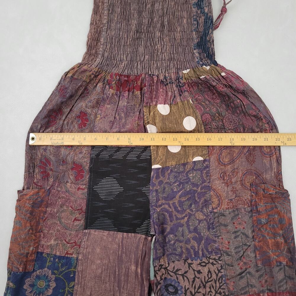 Boho Patchwork Halter Jumpsuit in Multicolor - Picture 9 of 11
